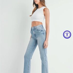 Just Black Light Blue Straight Leg Jeans